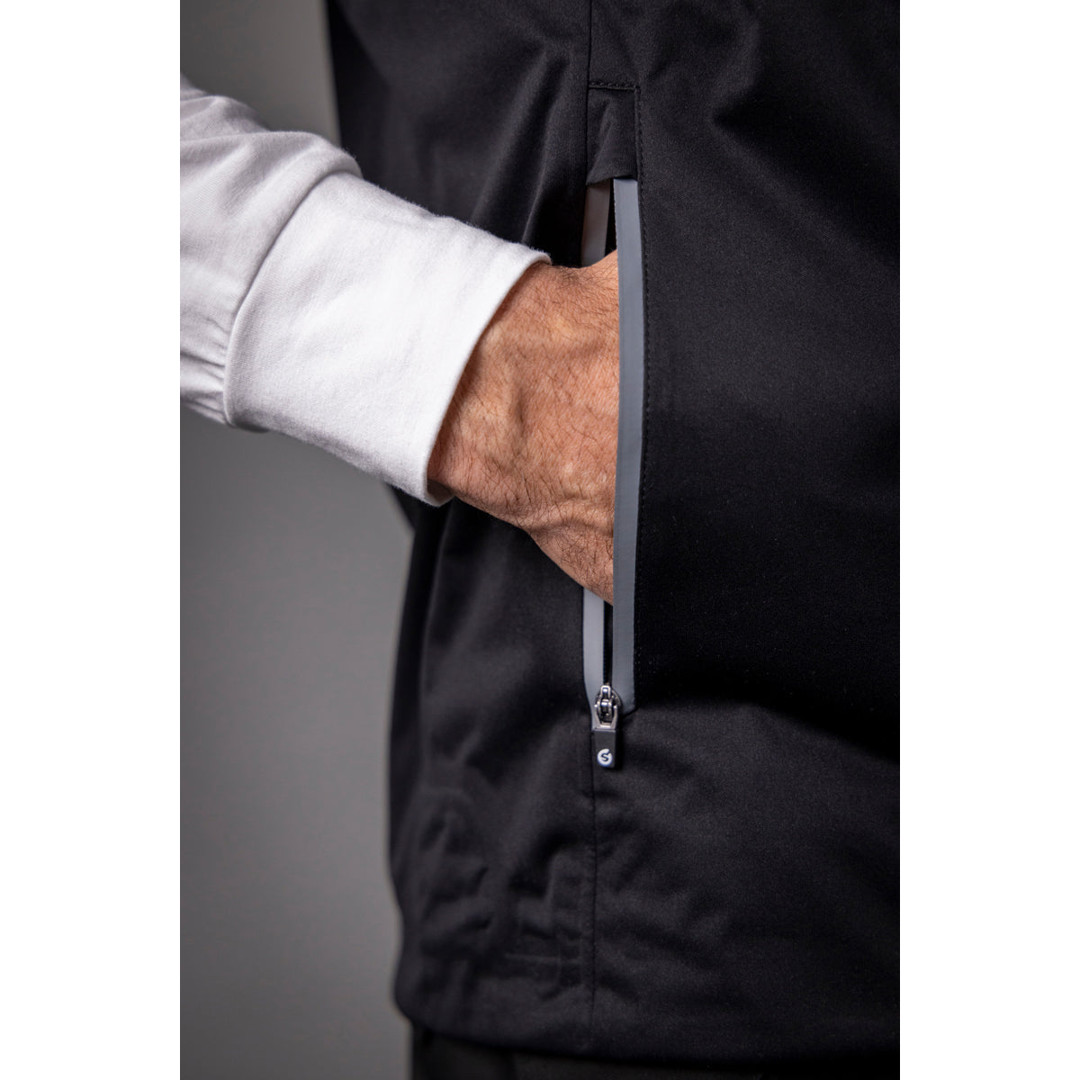 Sunderland Mens Lightweight Waterproof Half Sleeve Windshirt with Lifetime Guarantee in Black