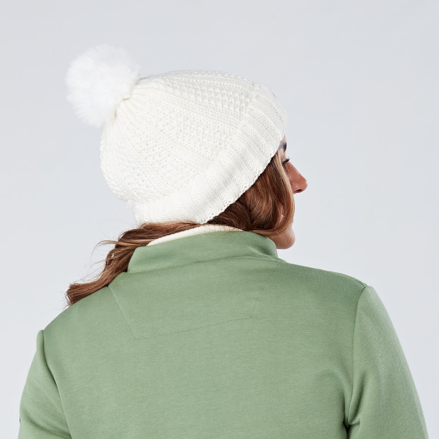 Swing Out Sister Fleece Lined Bobble Hat in Winter White – GolfGarb