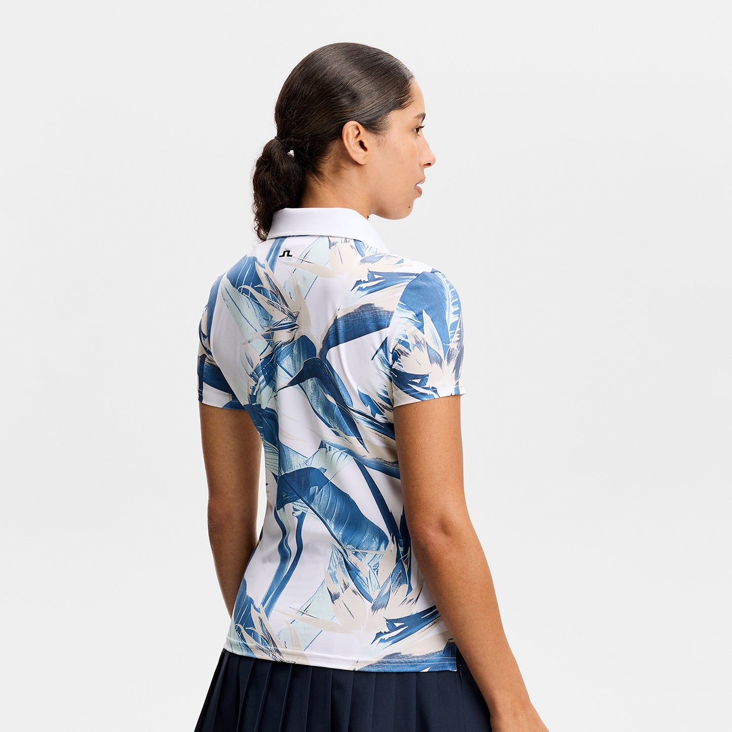 J.Lindeberg Ladies Tour Tech Printed Polo - Feminine Performance with Effortless On-Course Style