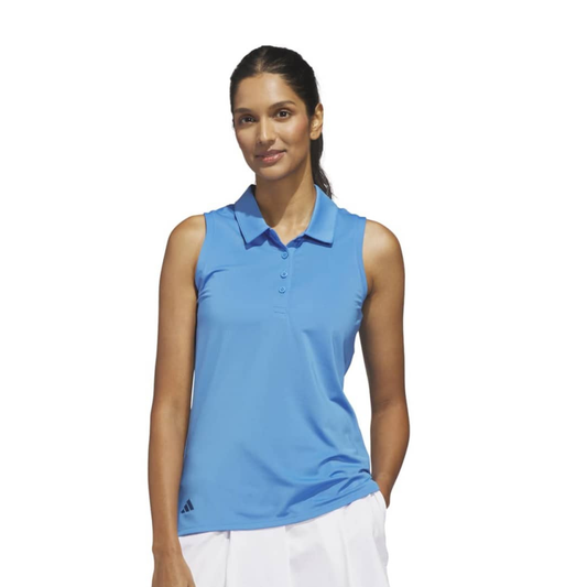 adidas Golf Ladies Ultimate Solid Sleeveless Polo