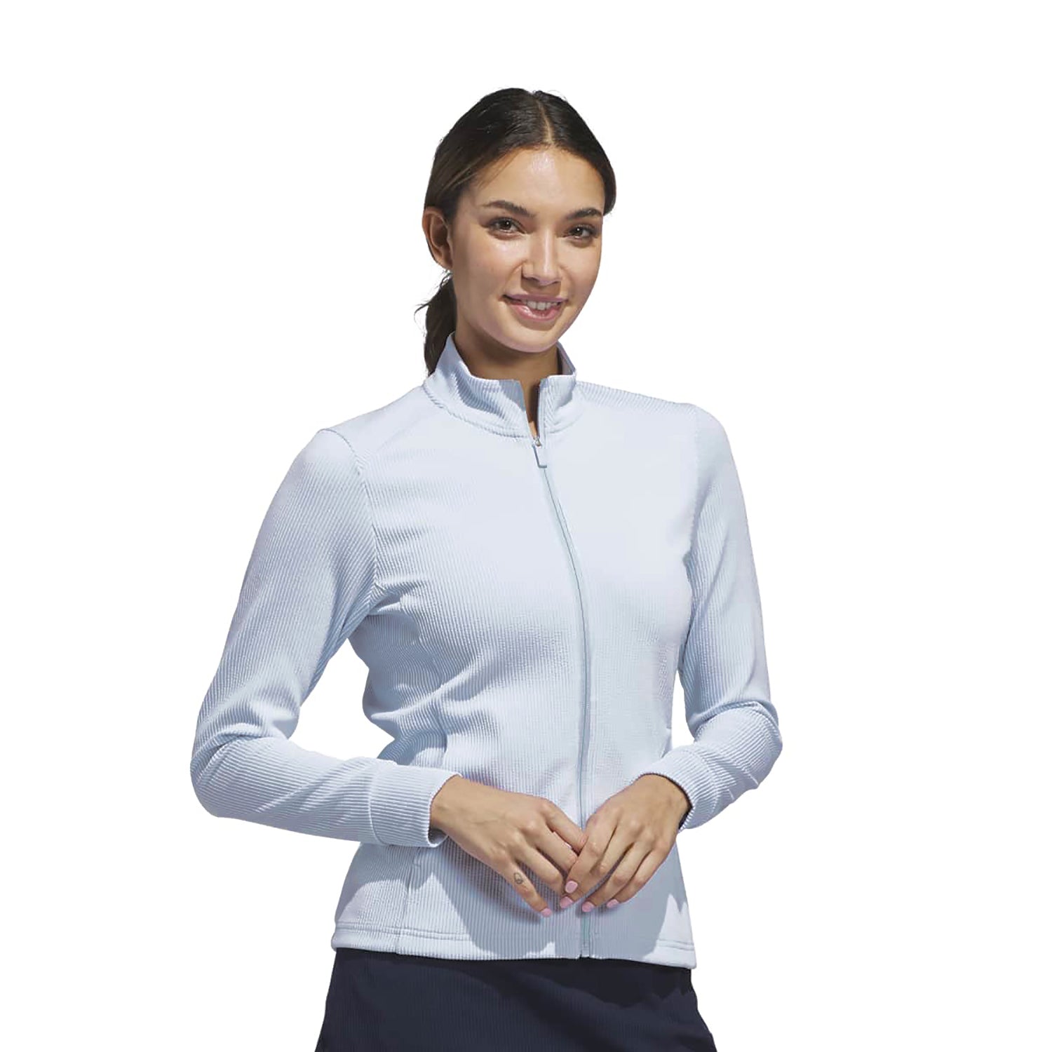 adidas Golf Ladies Full-Zip Textured Jacket – Lightweight Layering for Everyday Wear & On-Course Comfort