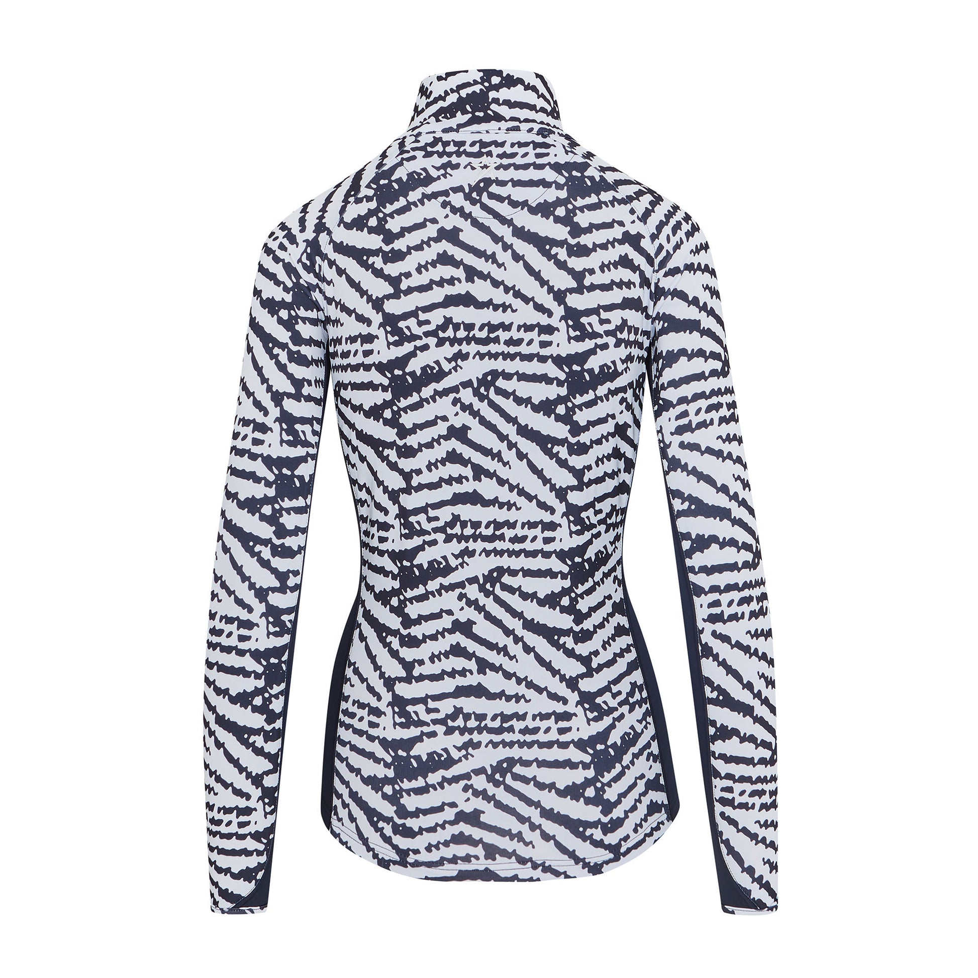 Swing Out Sister Ladies 1/4 Zip Top with Abstract Zebra Pattern